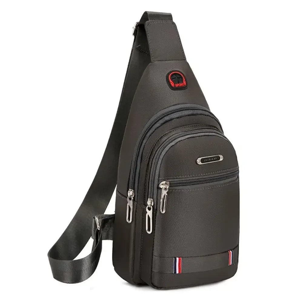 Men Messenger Crossbody Bag Oxford Cloth With USB Charge