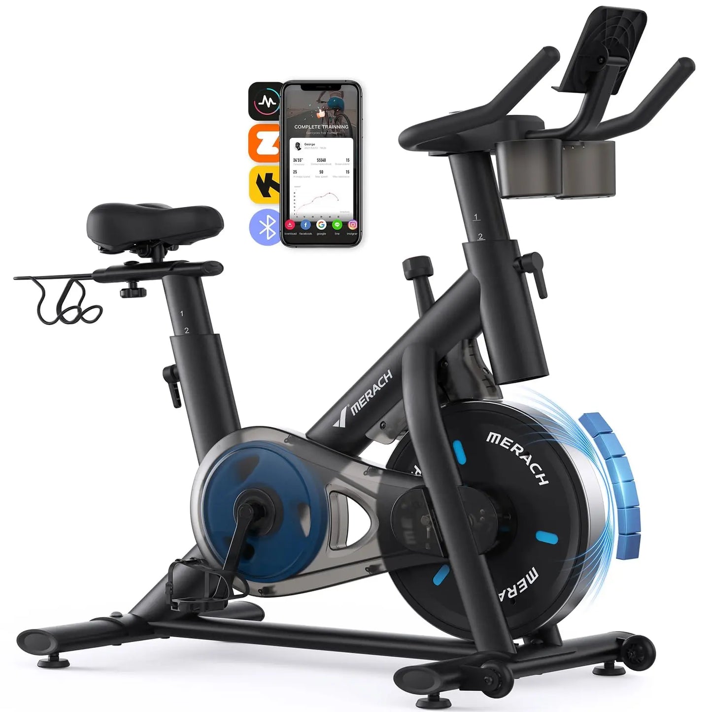 MERACH Magnetic Stationary Bike With App And Indoor Cycling