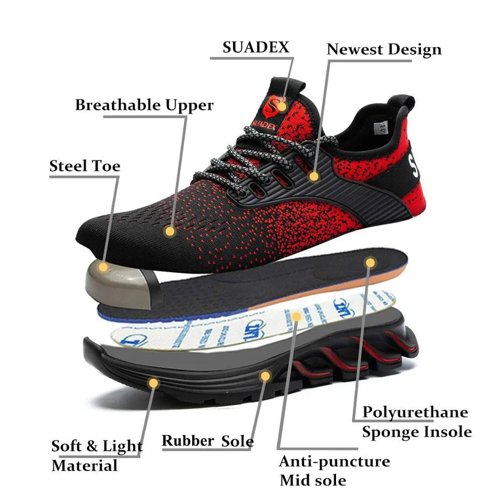 SUADEX Safety Shoes Steel Toe For Men And Women