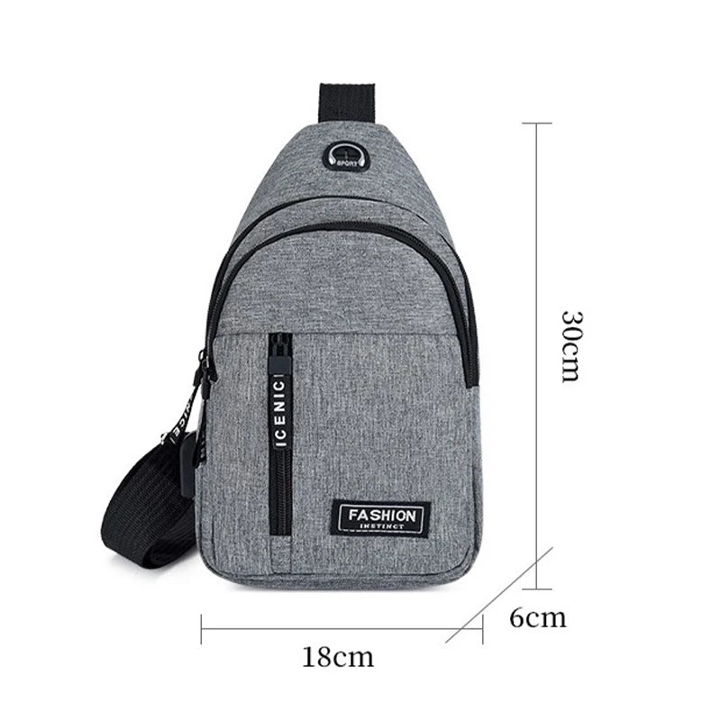Men Crossbody Sling Bag Multifunction Travel Shoulder Bag
