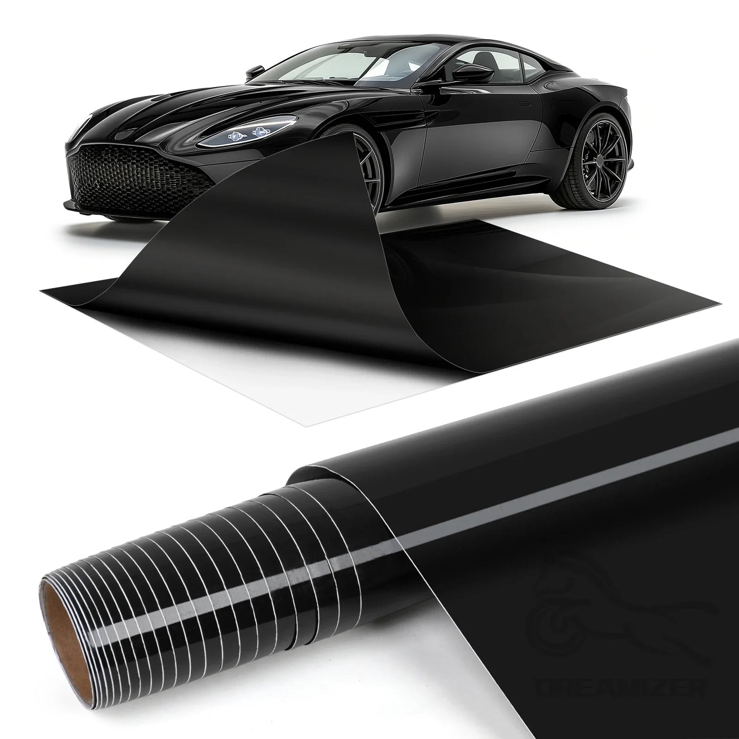 High Gloss Carbon Fiber Car Wrap Vinyl Decal Self Adhesive