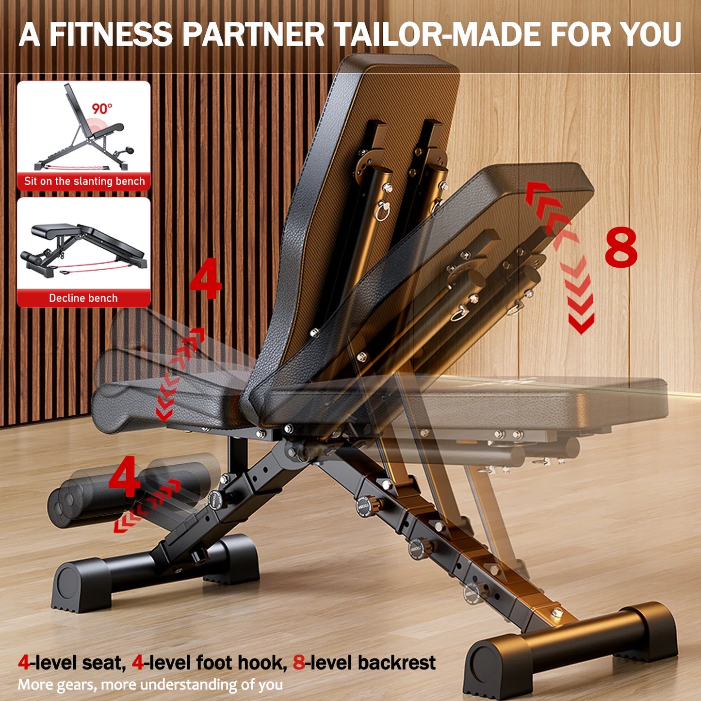 SG0040 Adjustable Foldable Weight Bench For Full Body Workout