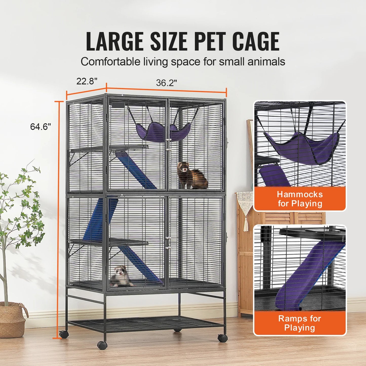 SucceBuy 4-Tier Critter Nation Cage For Small Animals