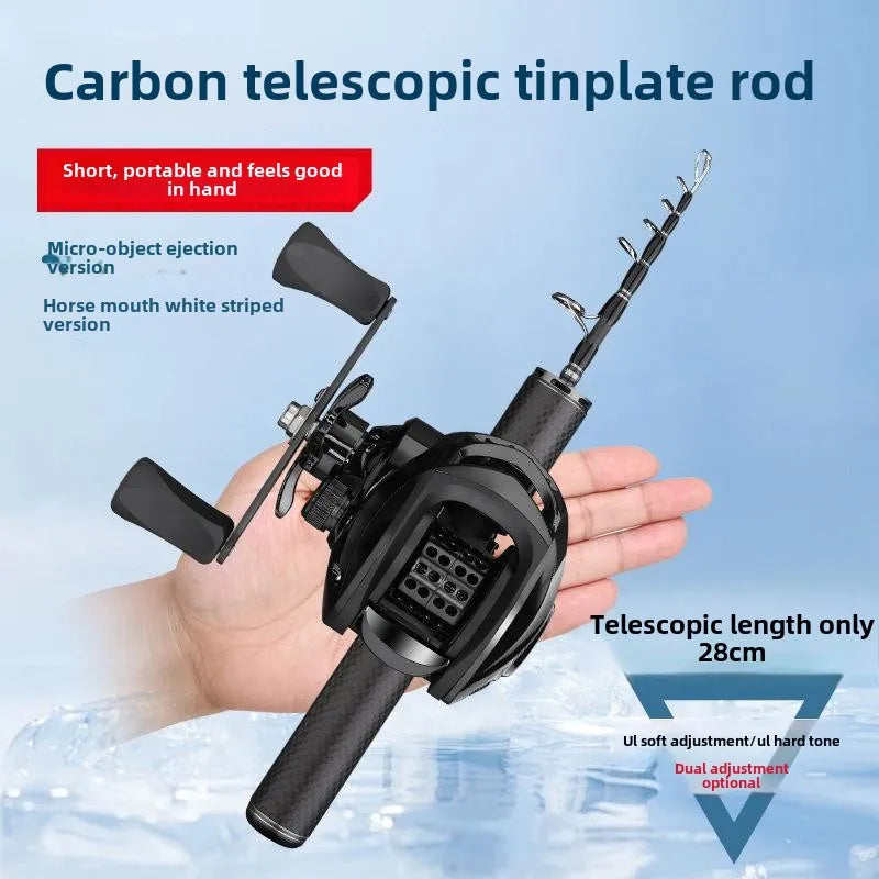 Mini Telescopic Fishing Rod Portable Micro Rod Accessory Kit