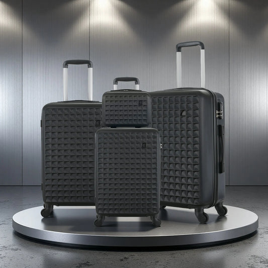 ABS Hardside Spinner Luggage Set With Cosmetic Case