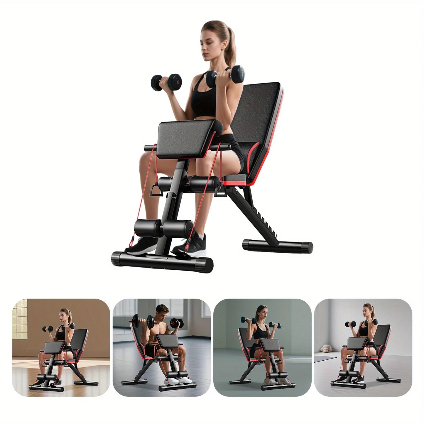 Multifunctional Deadlift Board For Home Fitness And Adjustable Bench