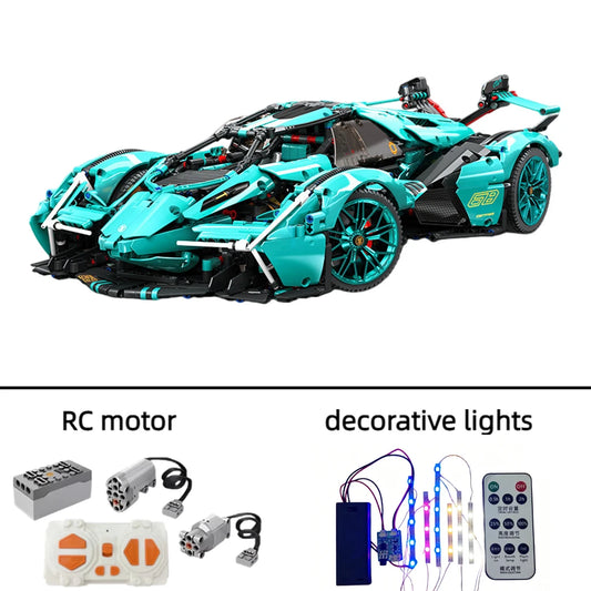 V12 Block Roadster RC Building Block Set Compatible With Lego