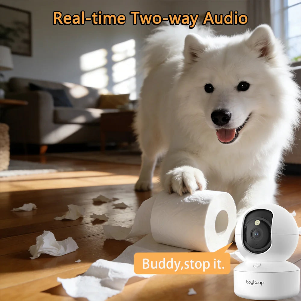 BoyKeep 2K Smart WiFi Security Camera with 360 Degree PTZ