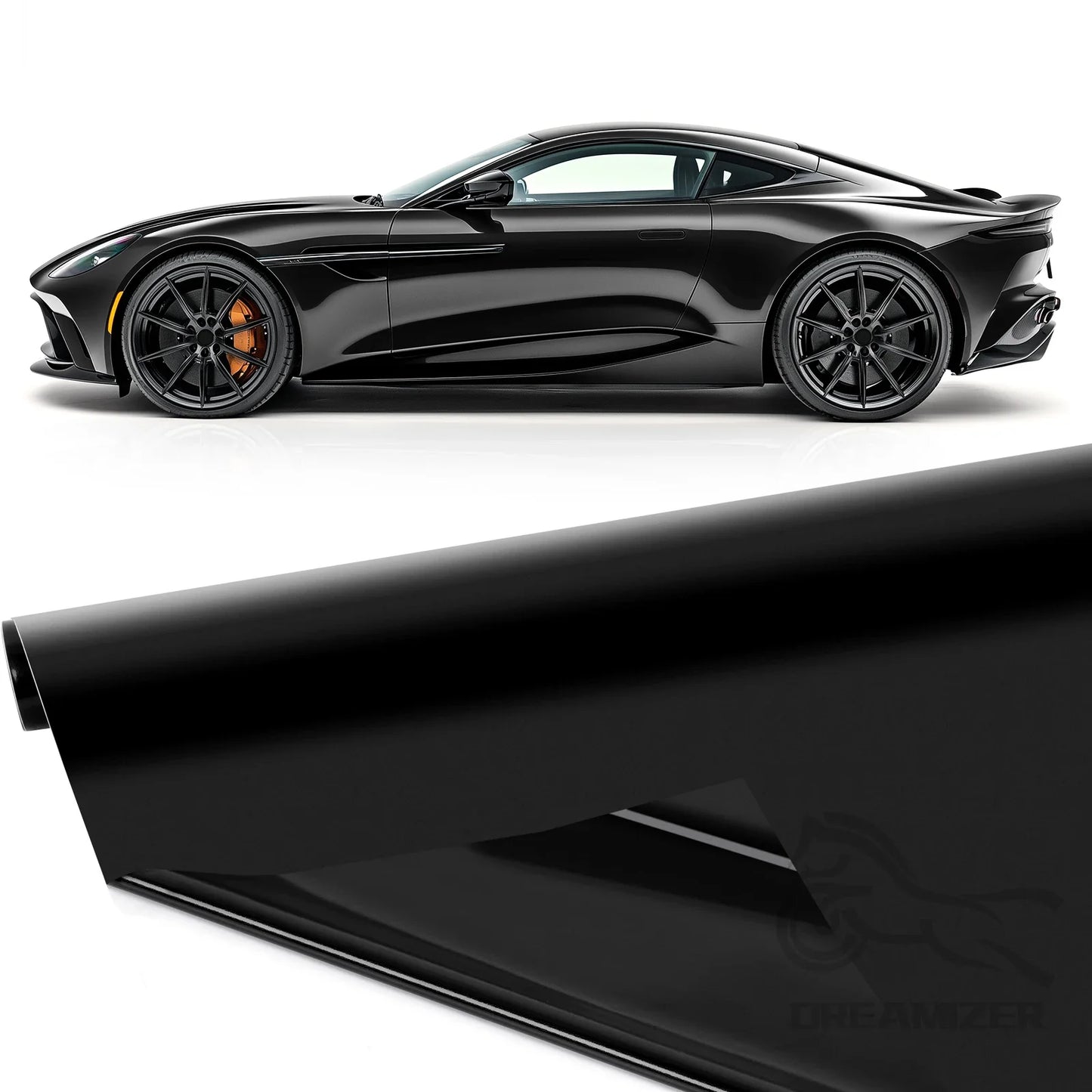 High Gloss Carbon Fiber Car Wrap Vinyl Decal Self Adhesive