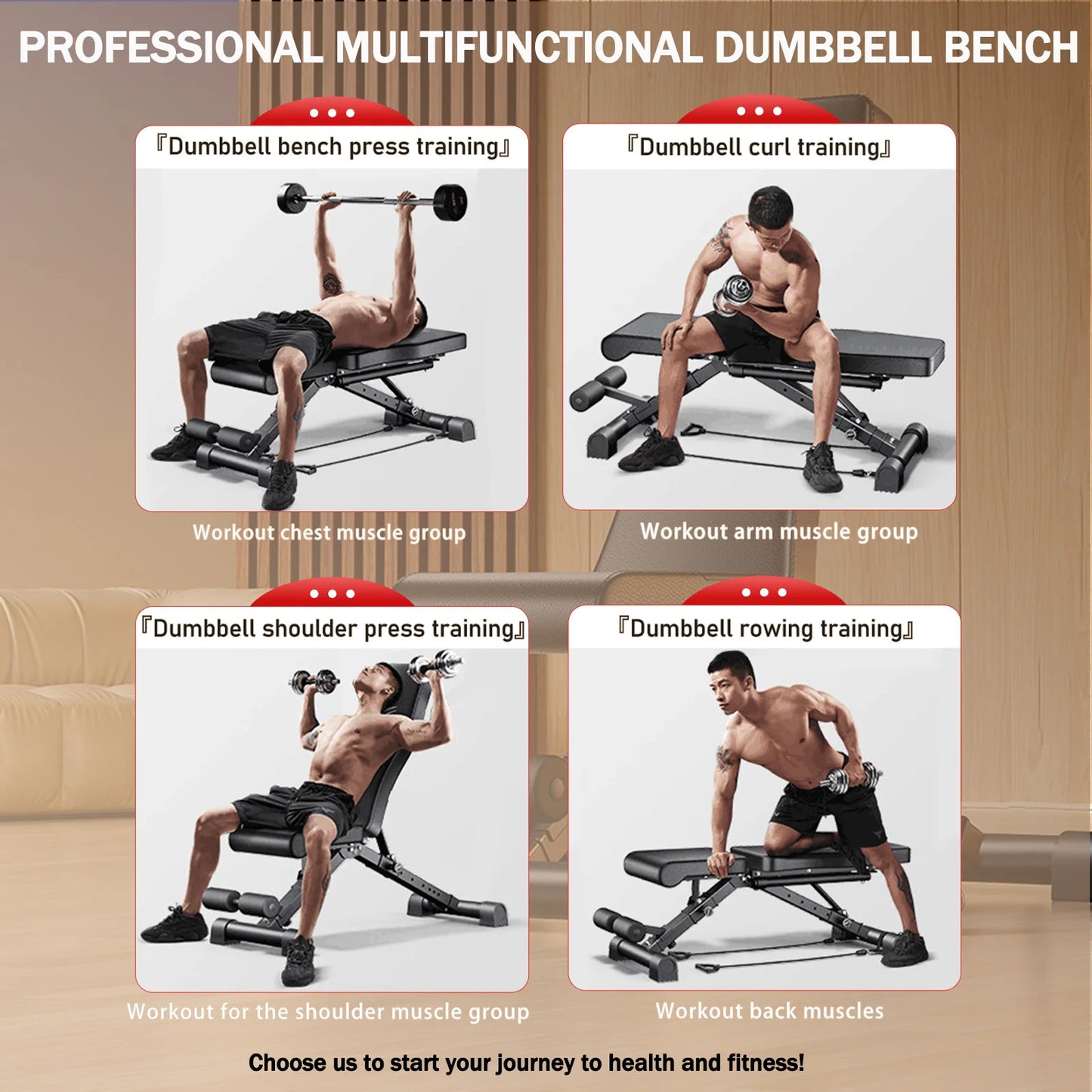 SG0040 Adjustable Foldable Weight Bench For Full Body Workout