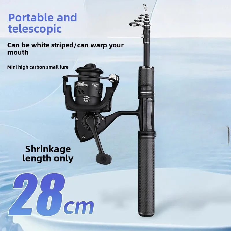 Mini Telescopic Fishing Rod Portable Micro Rod Accessory Kit