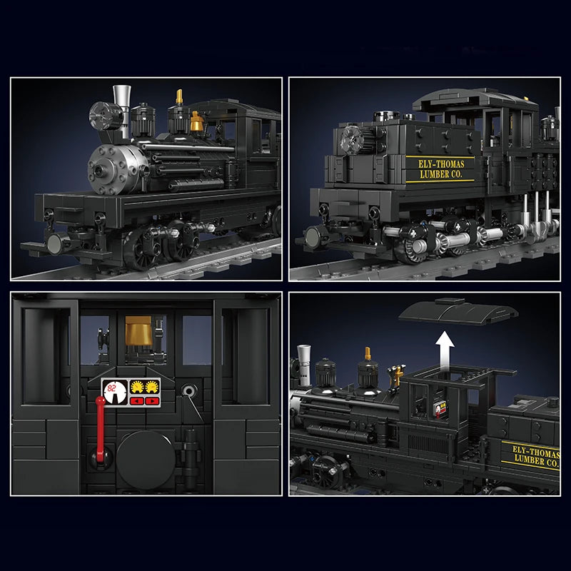 Mould King 12032 RC Shay Type Steam Locomotive Building Block Gift