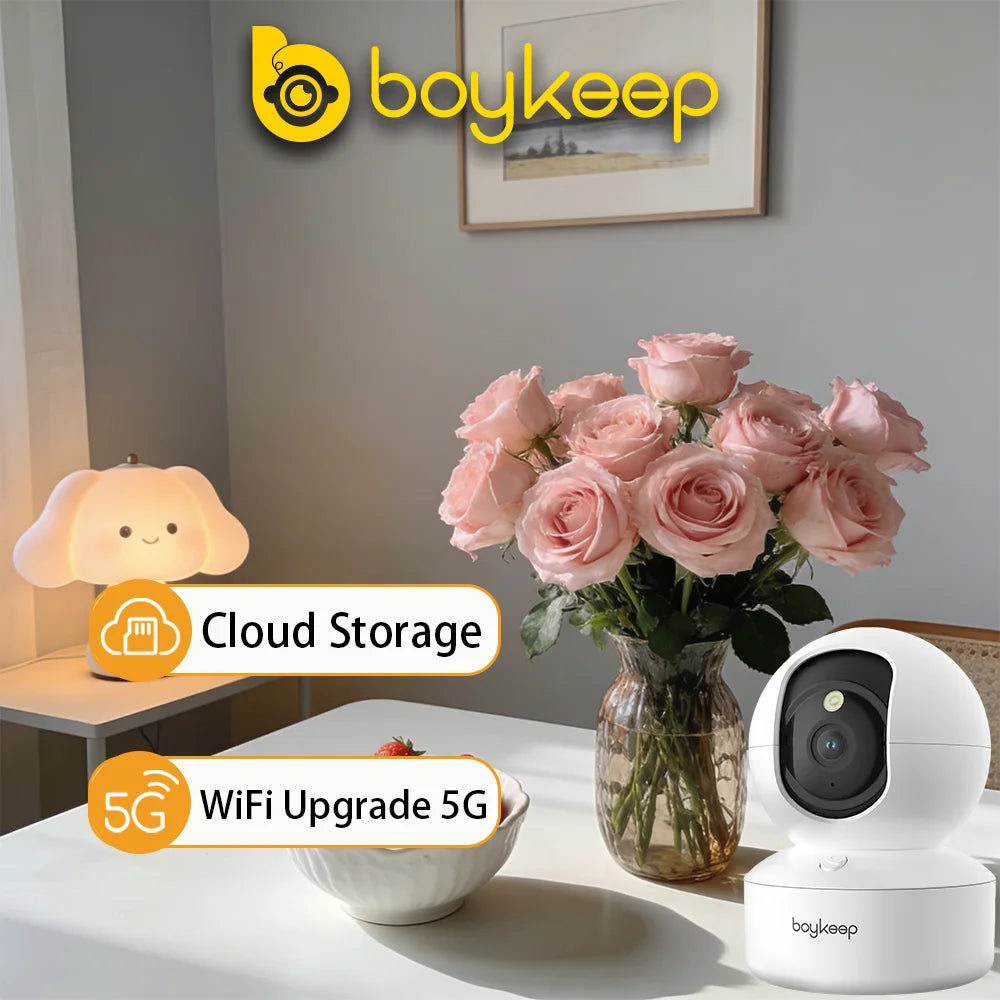 BoyKeep 2K Smart WiFi Security Camera with 360 Degree PTZ
