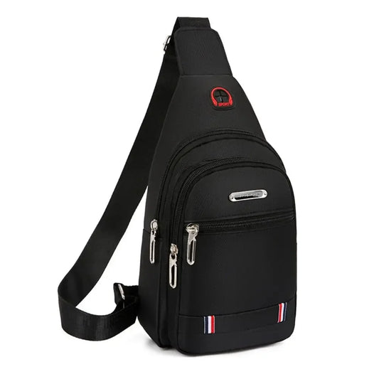 Men Messenger Crossbody Bag Oxford Cloth With USB Charge
