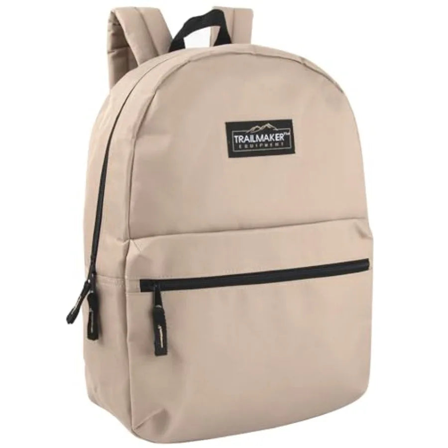 Unisex Nylon School Backpack With Adjustable Padded Straps