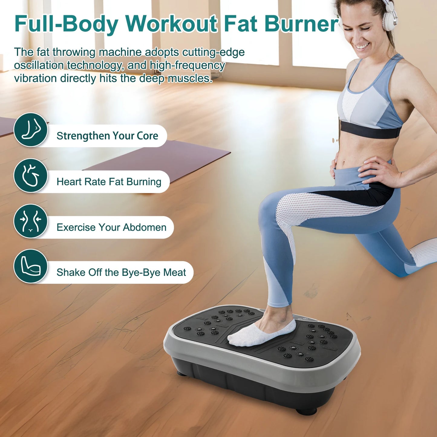 Vibration Plate Exercise Machine Fat Slinger For Whole Body Workout