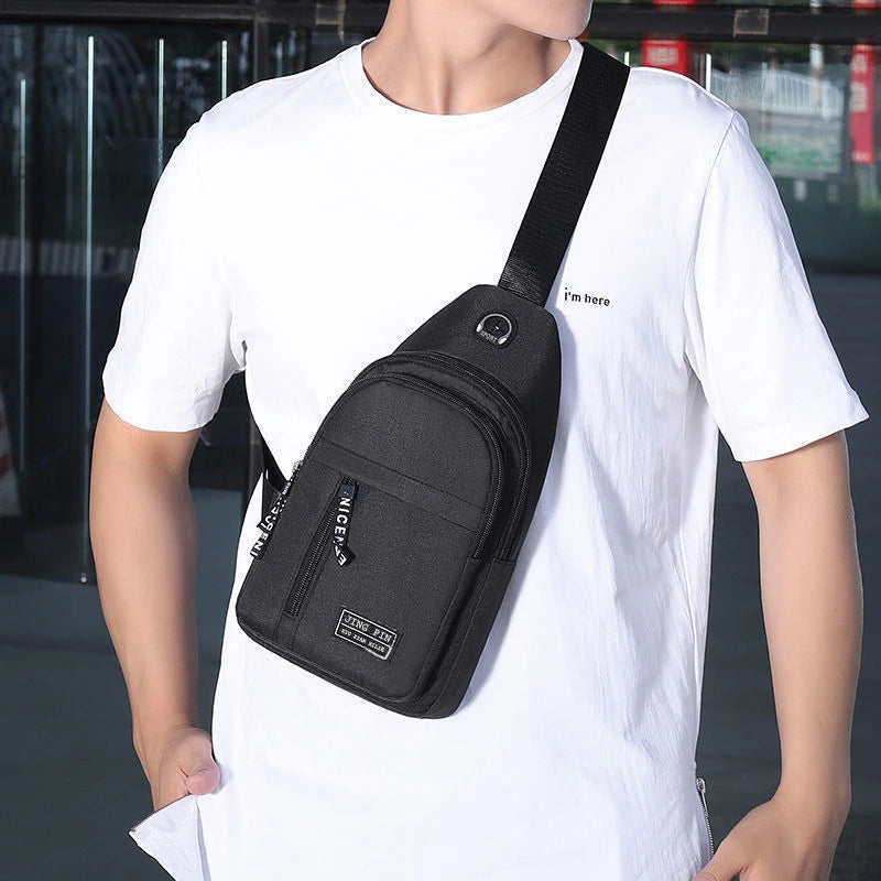 Men Crossbody Sling Bag Multifunction Travel Shoulder Bag