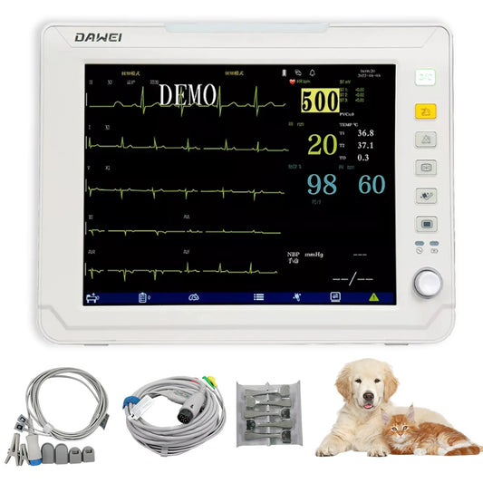 DAWEI Portable Veterinary Monitor 6 Parameter For Dogs And Cats