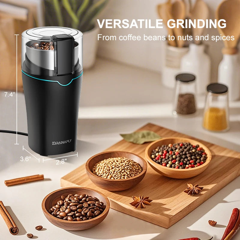 KIRAINAFLY 300W Coffee Grinder For Spices Herbs Grains