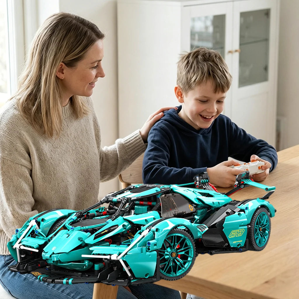 V12 Block Roadster RC Building Block Set Compatible With Lego