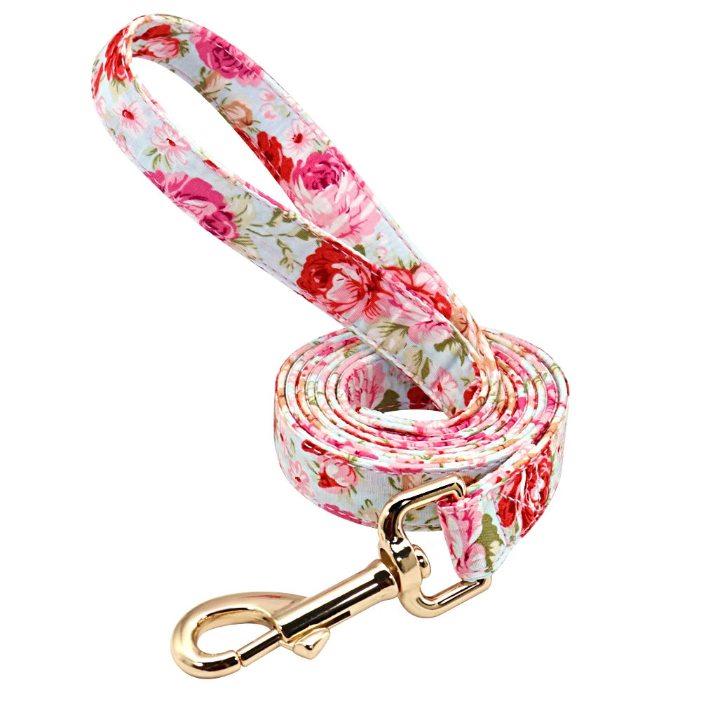 Pet Artist Personalized Dog Collar And Leash With Engraved Nameplate