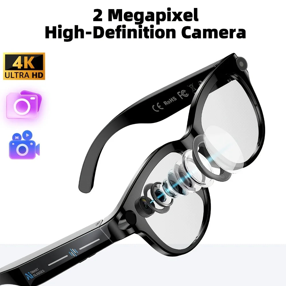 SENBONO AI Smart Glasses With 200W Pixel Camera Bluetooth Translator