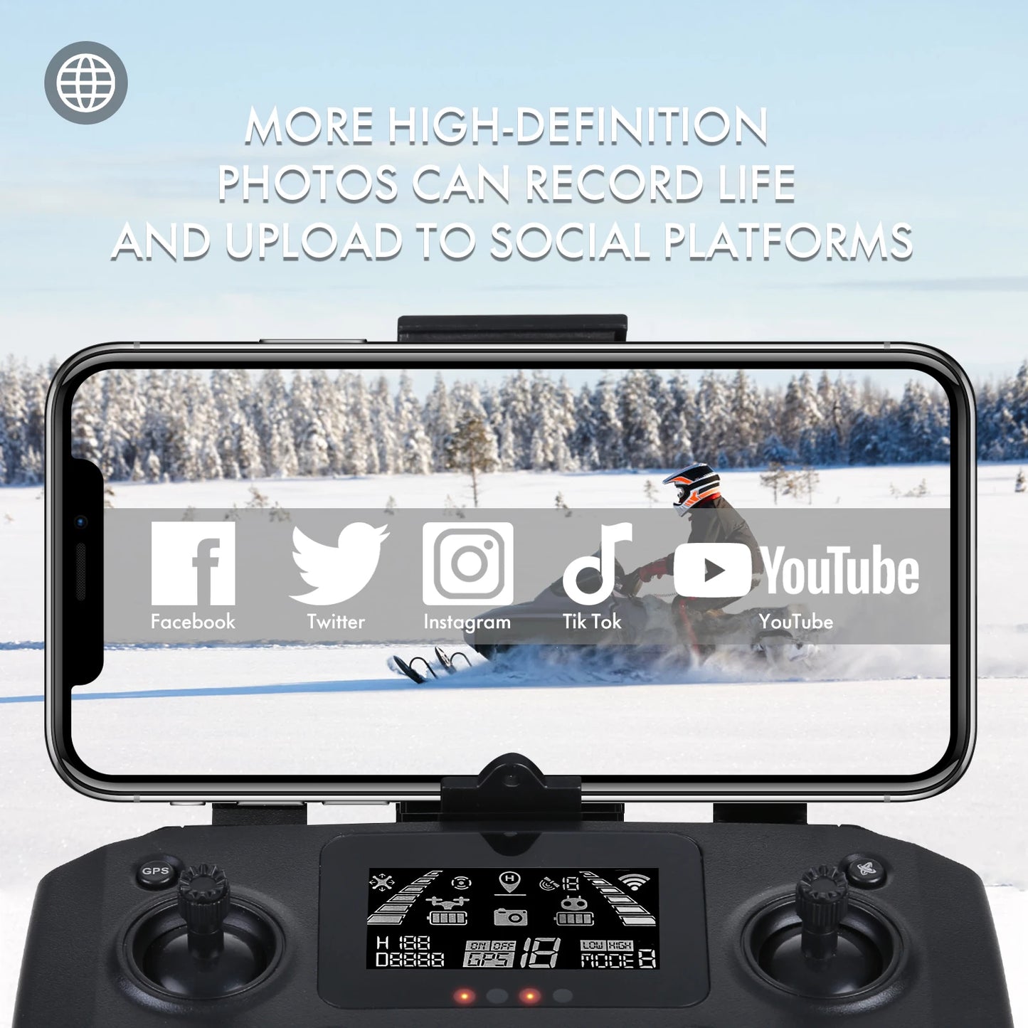 G-Anica 4K Camera Drone With GPS Auto Return For Beginners