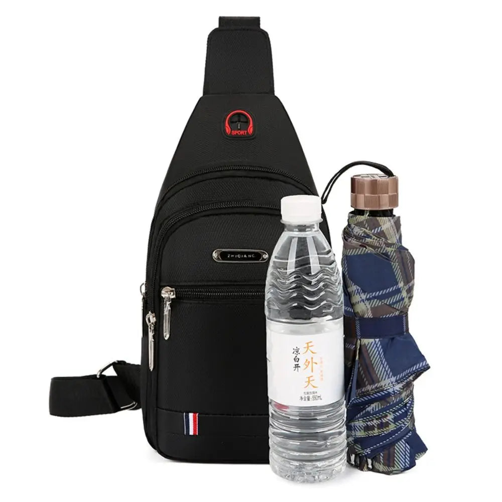 Men Messenger Crossbody Bag Oxford Cloth With USB Charge
