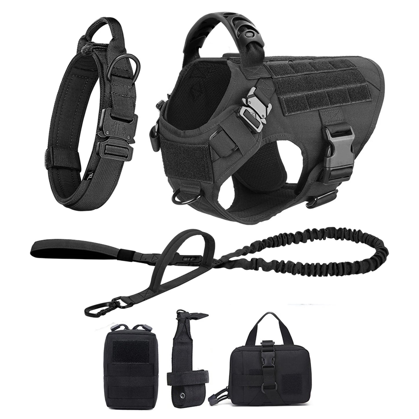 PETRAVEL CN Dog Harness And Leash Set For German Shepherd Malinois Training