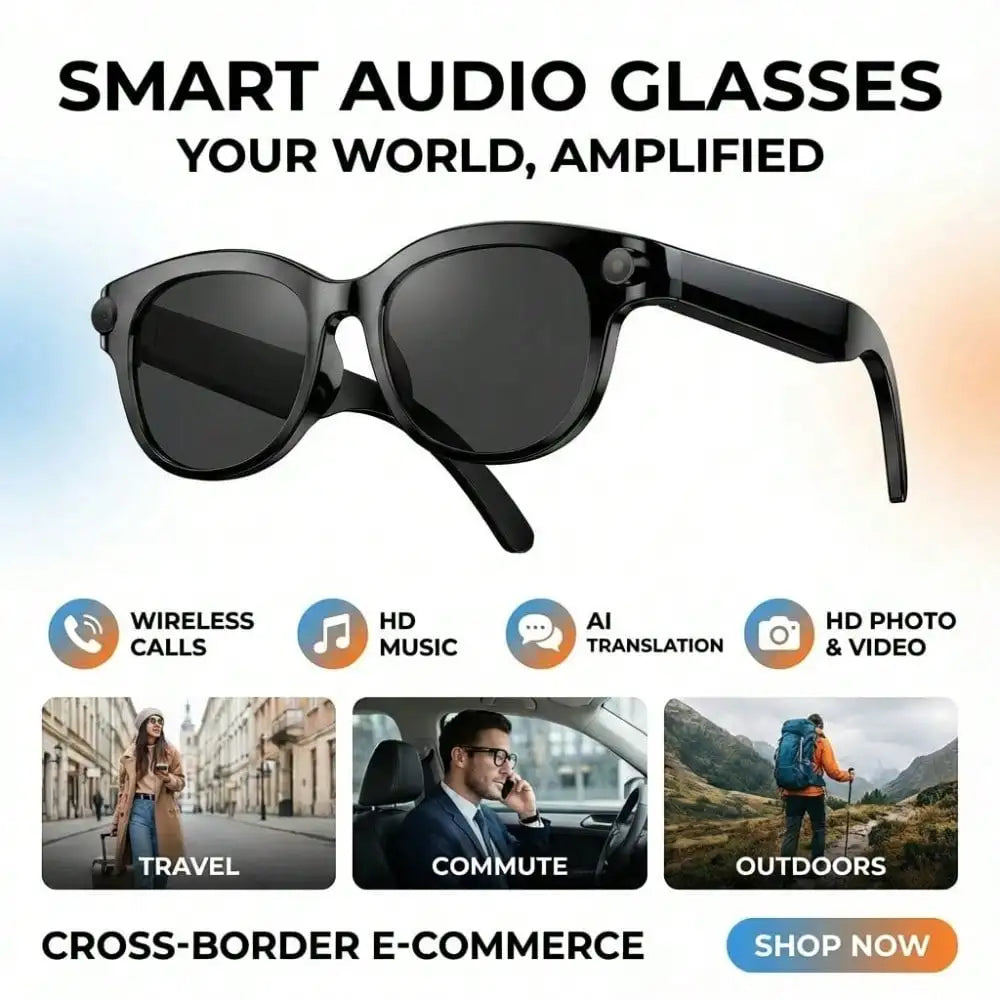SENBONO AI Smart Glasses With 4K Video Camera And AI Translator
