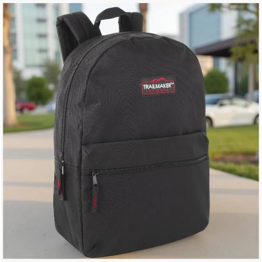 Unisex Nylon School Backpack With Padded Adjustable Straps