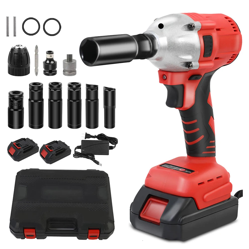 20V Cordless Impact Wrench Set With Brushless Drill Driver