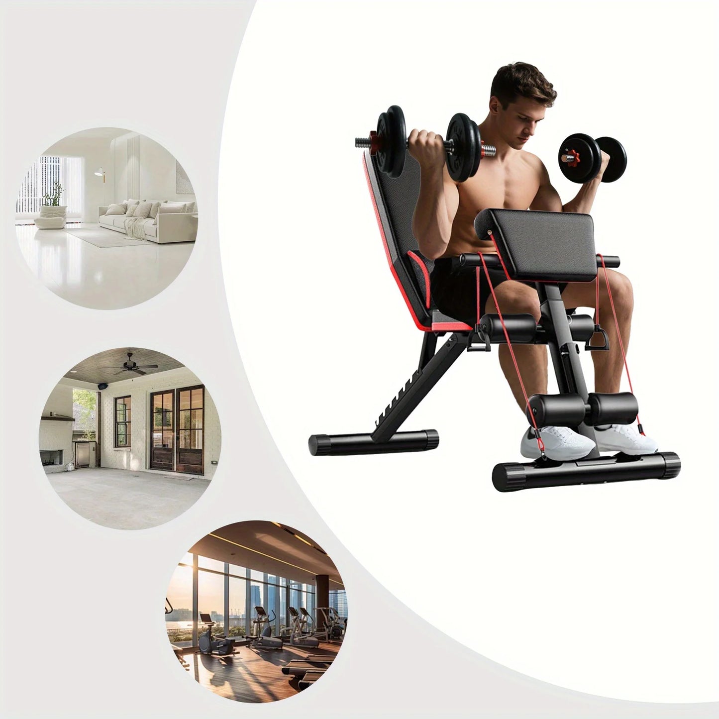 Multifunctional Deadlift Board For Home Fitness And Adjustable Bench