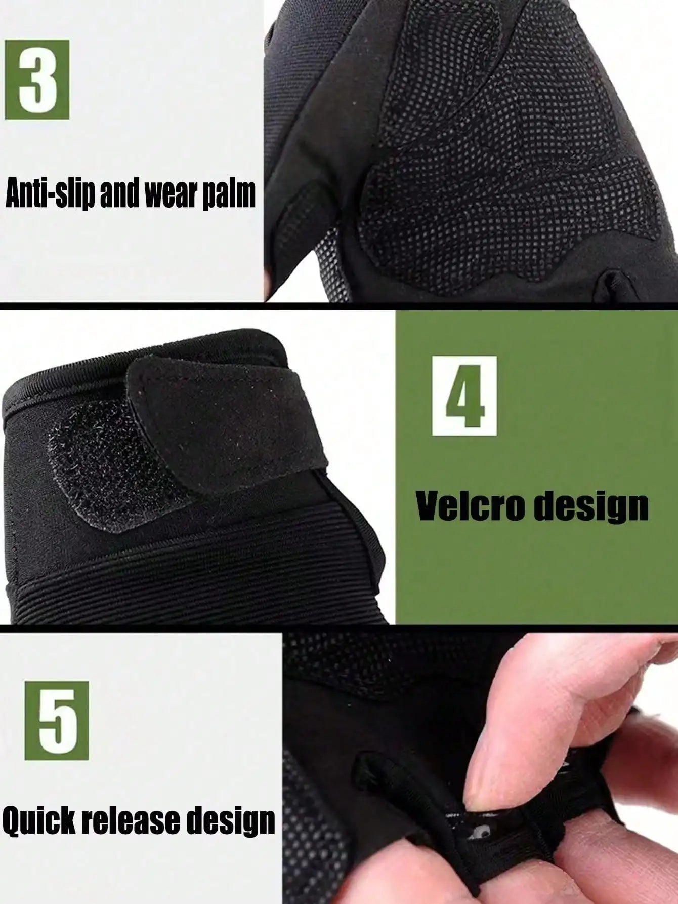 Fingerless Fitness Gloves Non Slip Breathable Shockproof For Gym Cycling