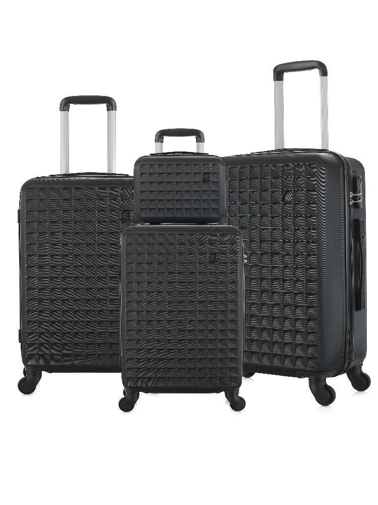 ABS Hardside Spinner Luggage Set With Cosmetic Case