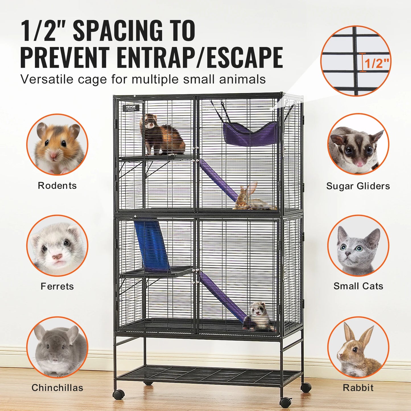 SucceBuy 4-Tier Critter Nation Cage For Small Animals