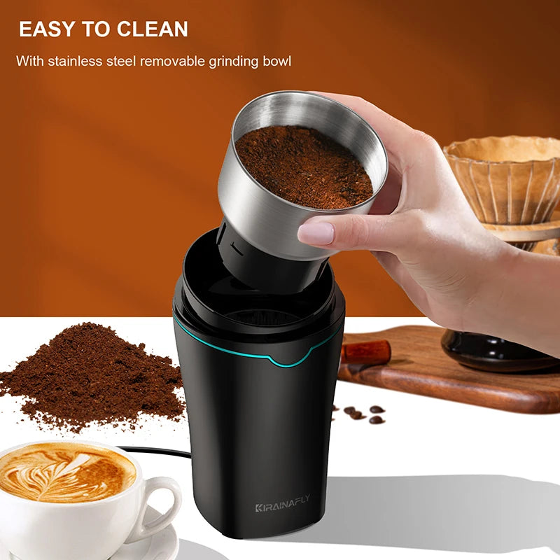 KIRAINAFLY 300W Coffee Grinder For Spices Herbs Grains
