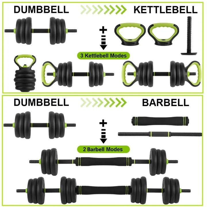 TWISTER.CK Adjustable Dumbbells 4-In-1 Free Weight Set For Home Gym
