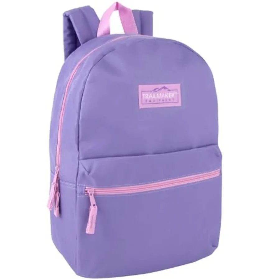 Unisex Nylon School Backpack With Adjustable Padded Straps