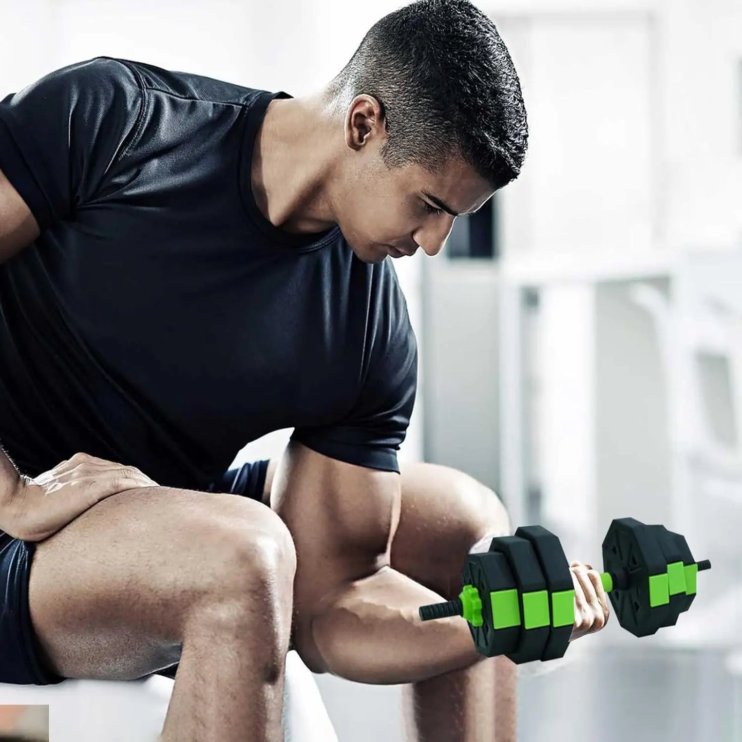 HiMISS Adjustable Dumbbell Set 2 In 1 With Iron Handle