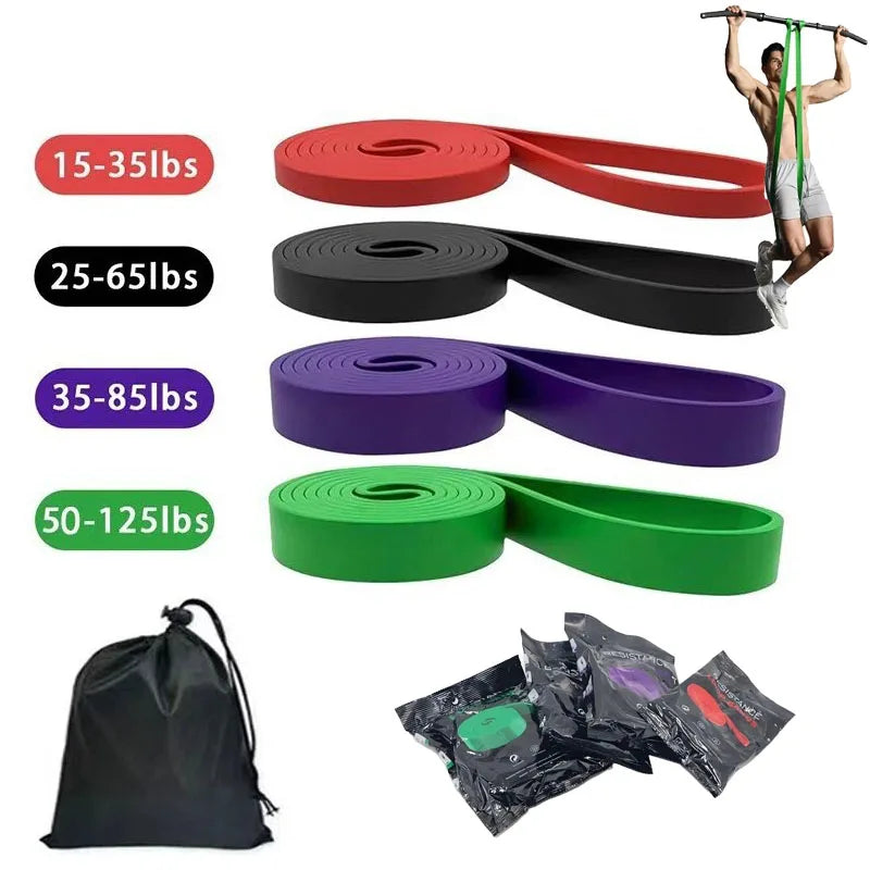Pull Up Assistance Bands With Four Level Resistance Training