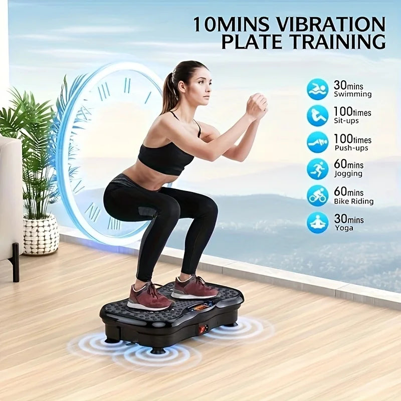 BZEQ USB Powered Exercise Machine With Resistance Bands Vibration Platform