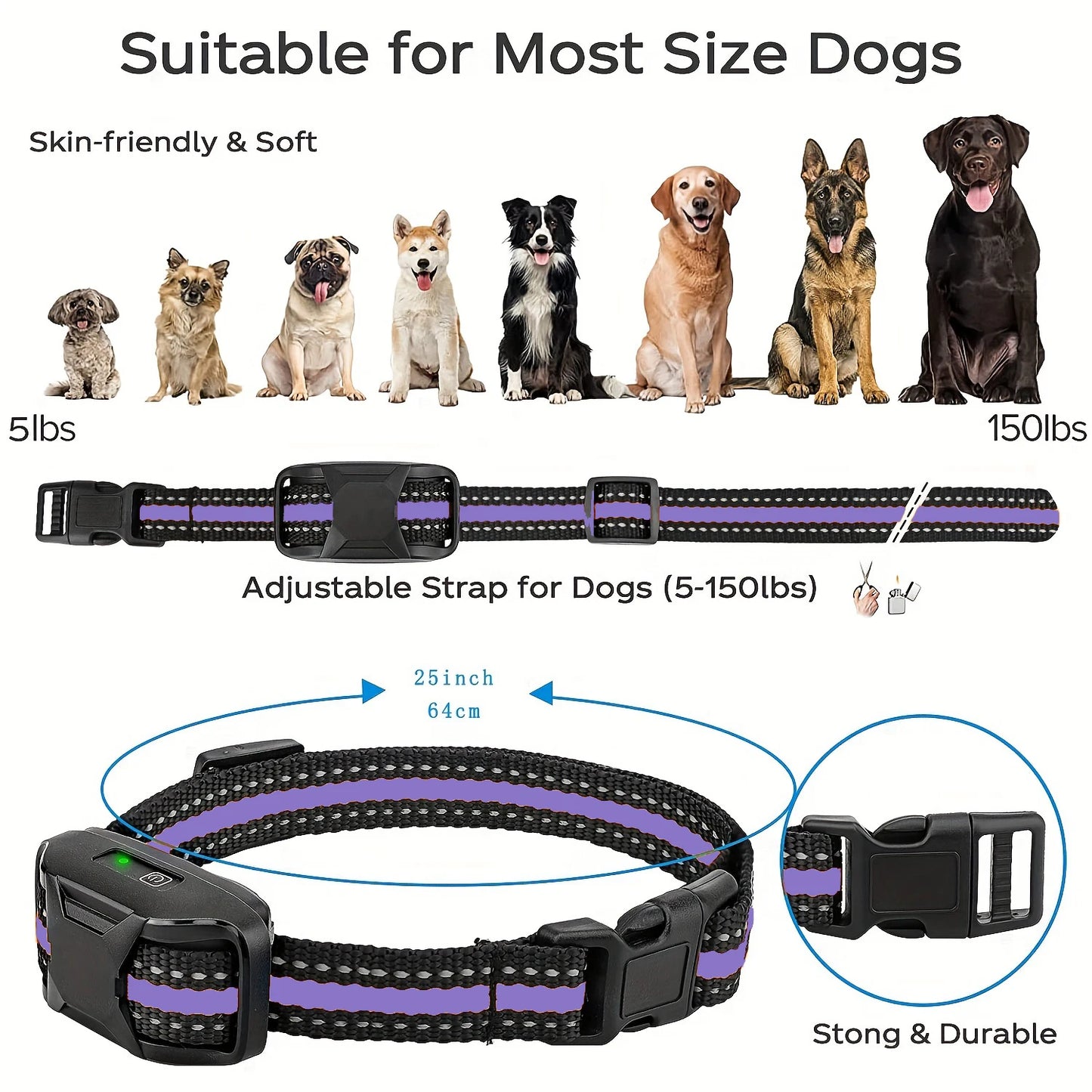 WXRPET Waterproof Dog Training Collar Remote Control Beep Vibration