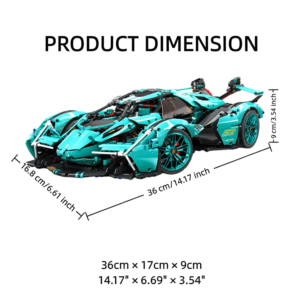 V12 Block Roadster RC Building Block Set Compatible With Lego