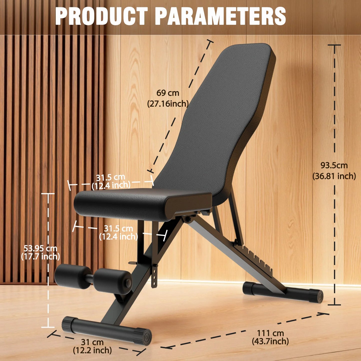 SG0040 Adjustable Foldable Weight Bench For Full Body Workout