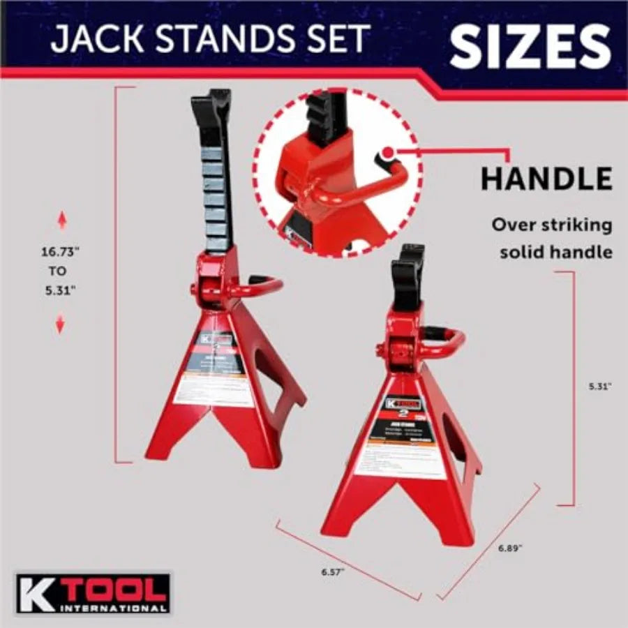 SHXI 2 Ton Automotive Floor Jack With Jack Stands Professional