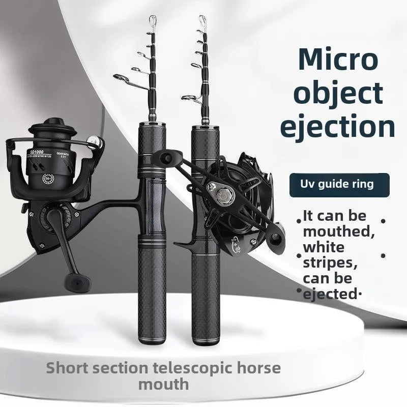 Mini Telescopic Fishing Rod Portable Micro Rod Accessory Kit