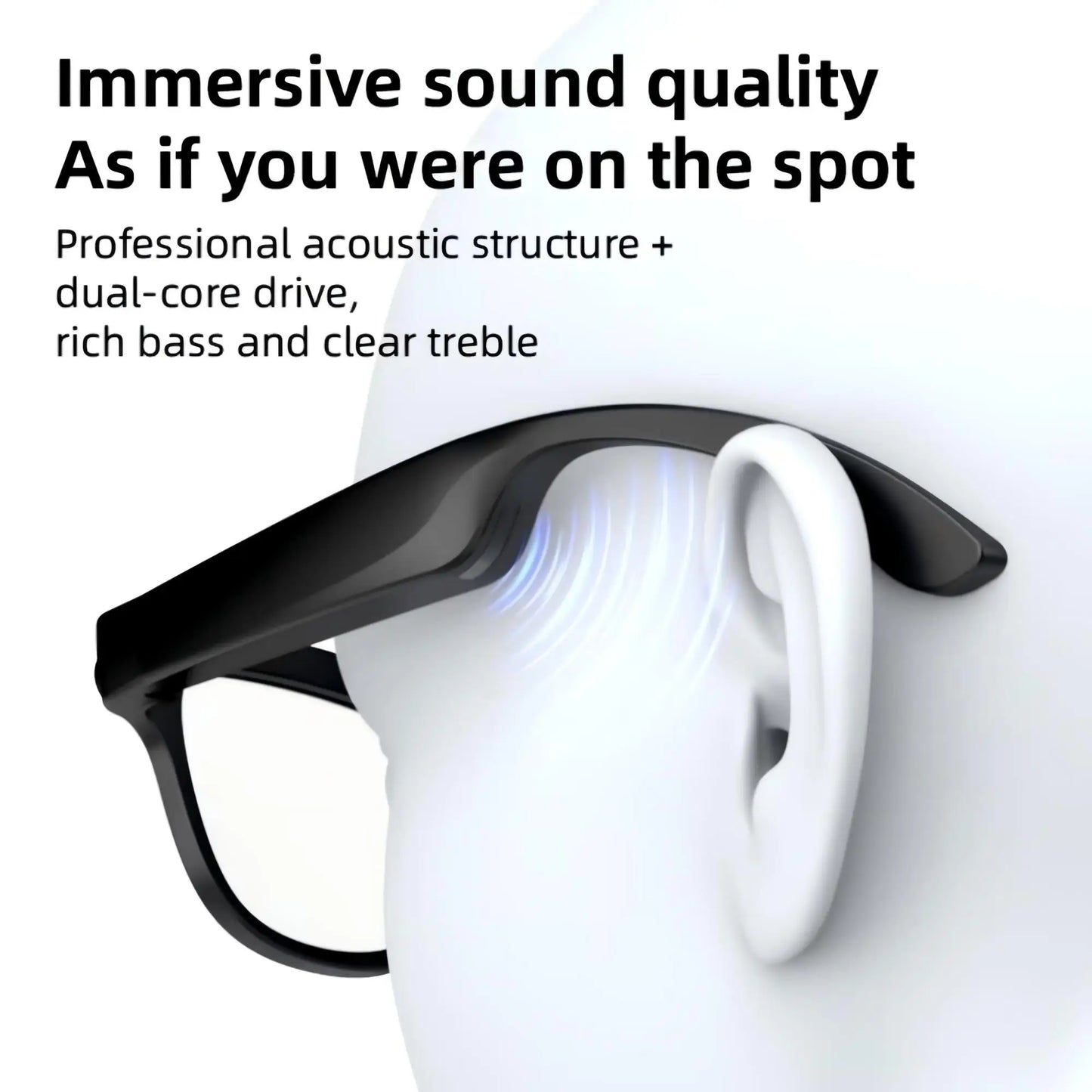 Giinova Smart Camera Glasses With Dual Microphones And AI Translator