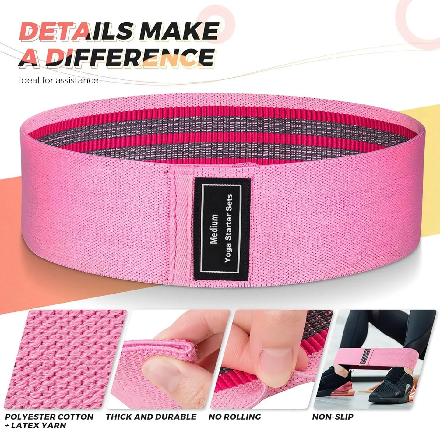 Resistance Bands Exercise Set For Pilates And Home Gym