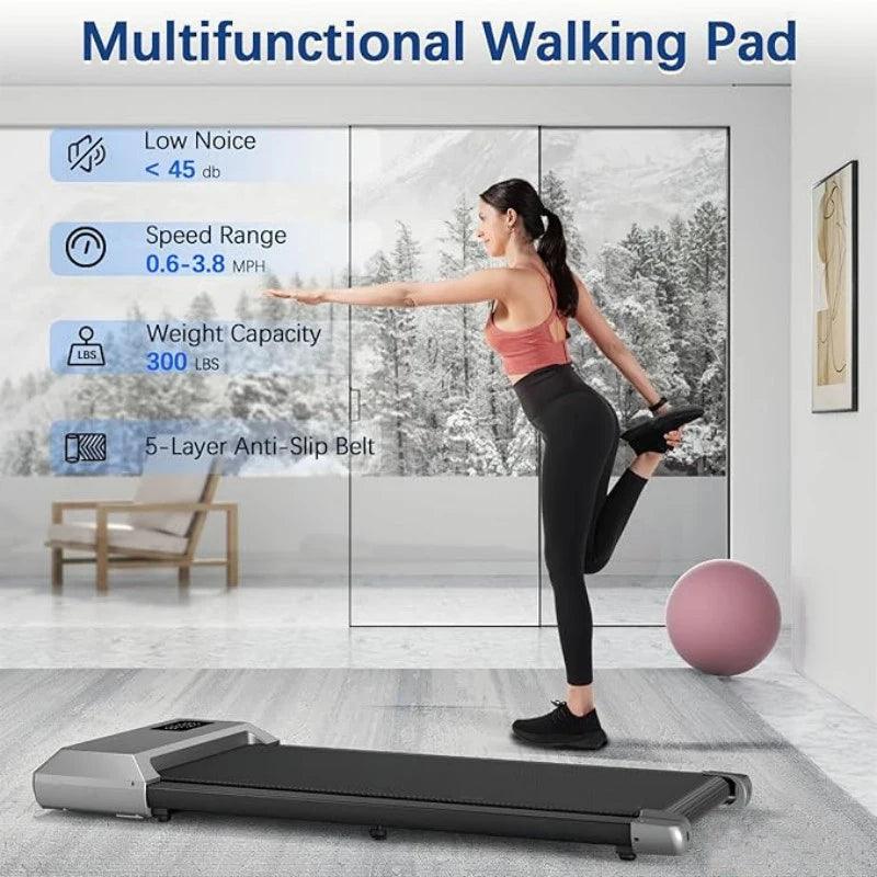 Superun 2.5HP Home Treadmill 2in1 Walking Fitness Machine LCD